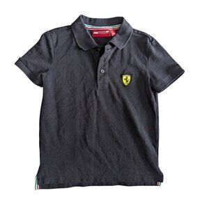 Scuderia Ferreri Kids Shirt Italian Flag Polo Black 140 (9/10 yrs)